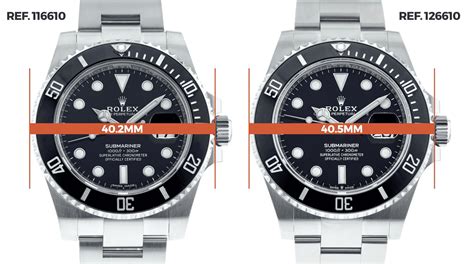 rolex submariner case dimensions